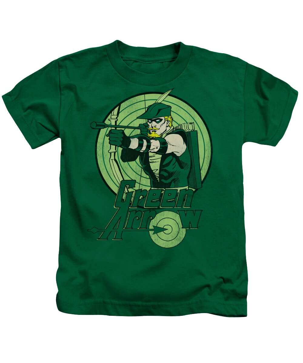 Dc Comics Kids T-Shirt featuring the digital art Dc - Green Arrow by Brand A