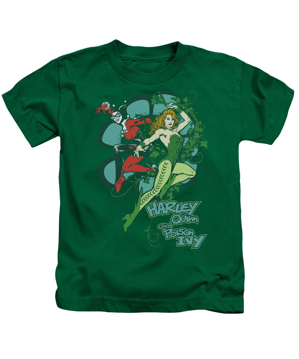 Dc Comics Kids T-Shirt featuring the digital art Dc - Harley And Ivy by Brand A