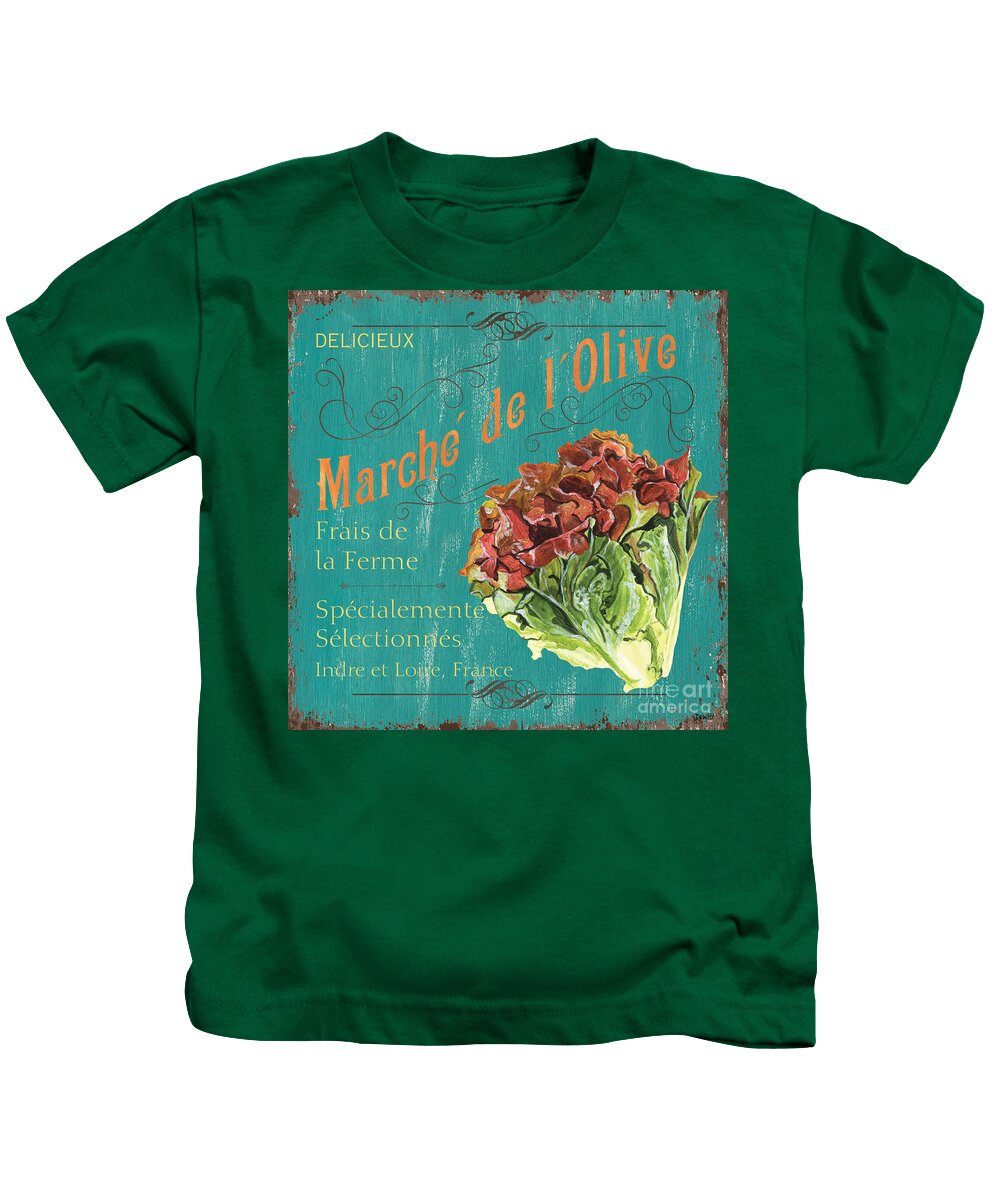 Market Kids T-Shirt featuring the painting French Market Sign 3 by Debbie DeWitt