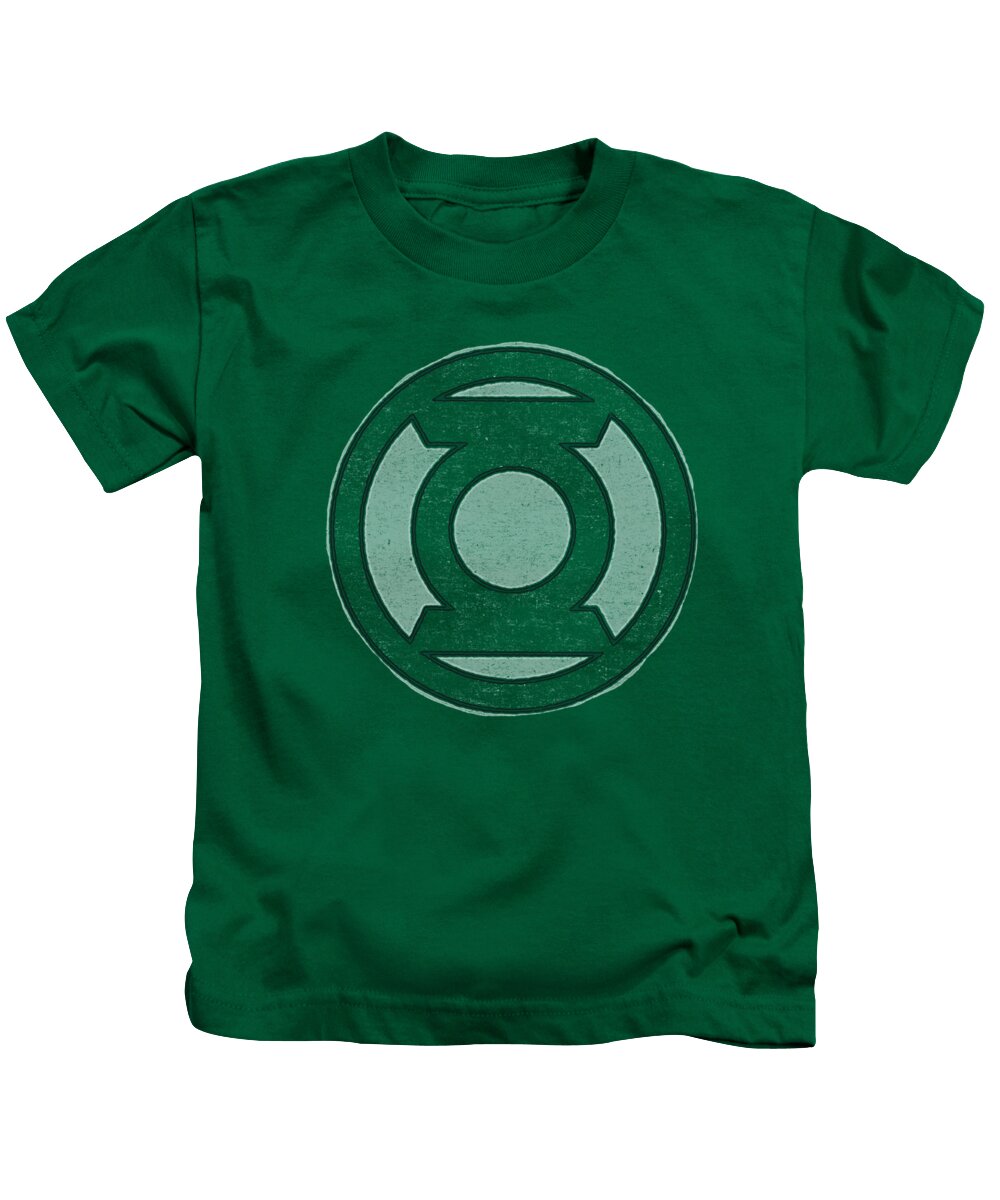 Green Lantern Kids T-Shirt featuring the digital art Green Lantern - Hand Me Down by Brand A
