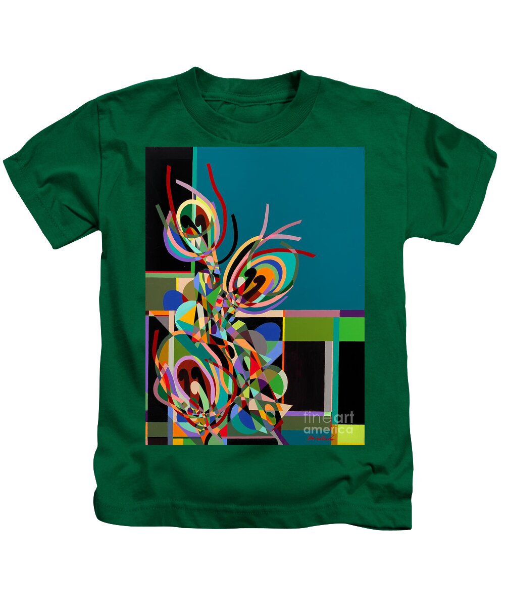 Landscape Kids T-Shirt featuring the painting Harlequin by Allan P Friedlander