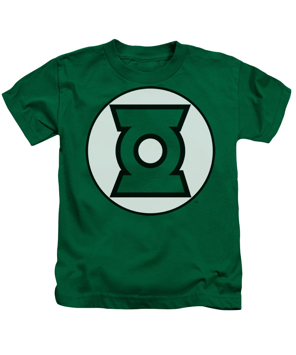 Justice League Of America Kids T-Shirt featuring the digital art Jla - Green Lantern Logo by Brand A