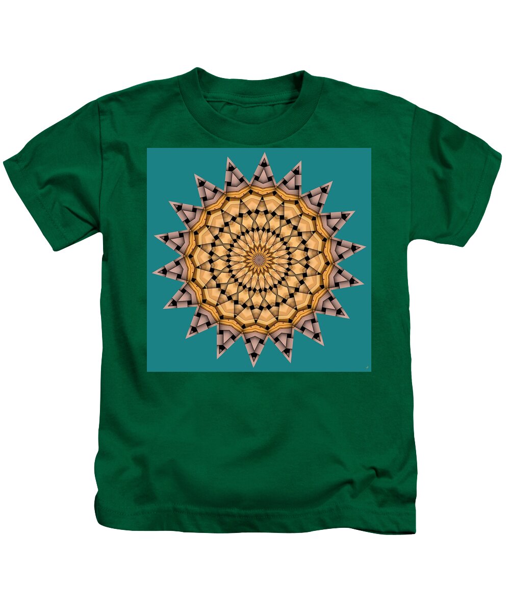 Kaleidoscope Kids T-Shirt featuring the digital art Kaleidoscope 7 by Ron Bissett