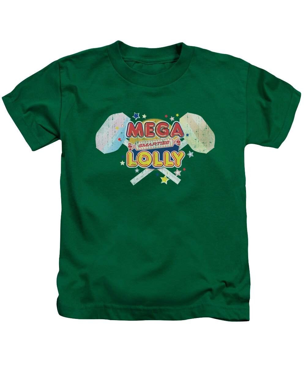 Smarties Kids T-Shirt featuring the digital art Smarties - Mega Lolly by Brand A