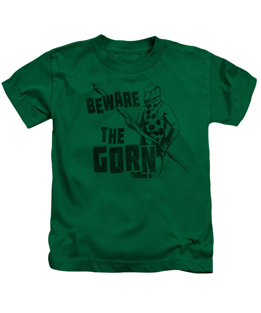 Star Trek Kids T-Shirt featuring the digital art Star Trek - Beware The Gorn by Brand A