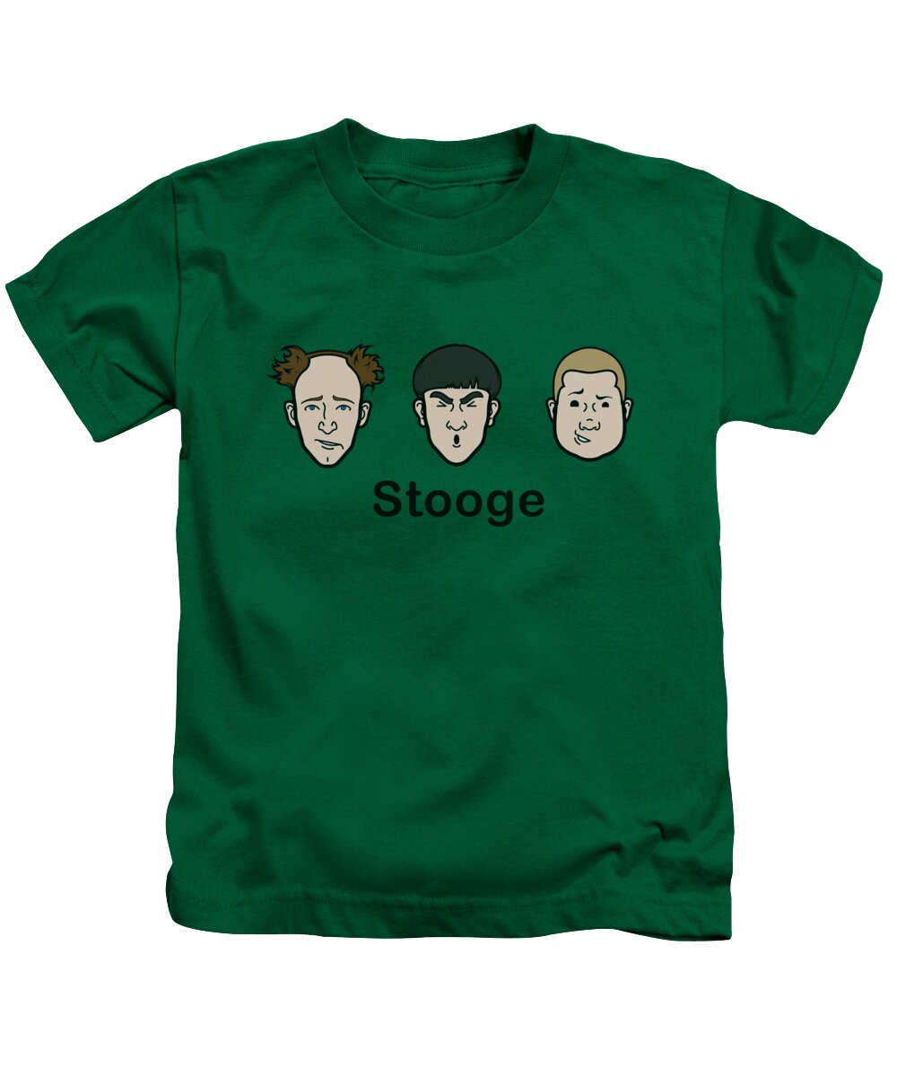 The Three Stooges Kids T-Shirt featuring the digital art Three Stooges - Stooge by Brand A