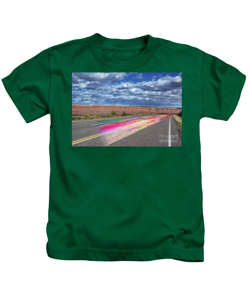 Desert Highway Kids T-Shirt featuring the digital art Walking With God by Margie Chapman