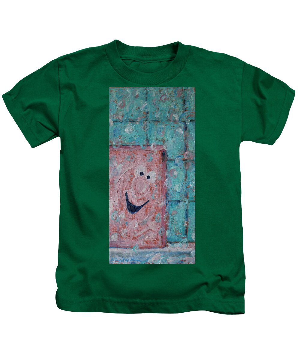 Mr. Bubble Kids T-Shirt featuring the painting Bubble by Daniel W Green