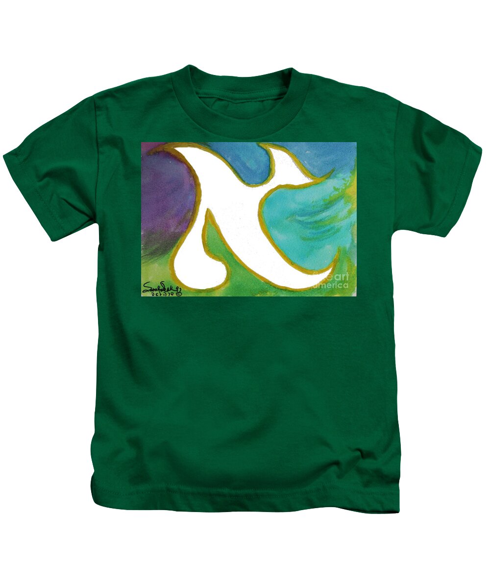 Aleph Kids T-Shirt featuring the painting Aleph Alive #1 by Hebrewletters SL