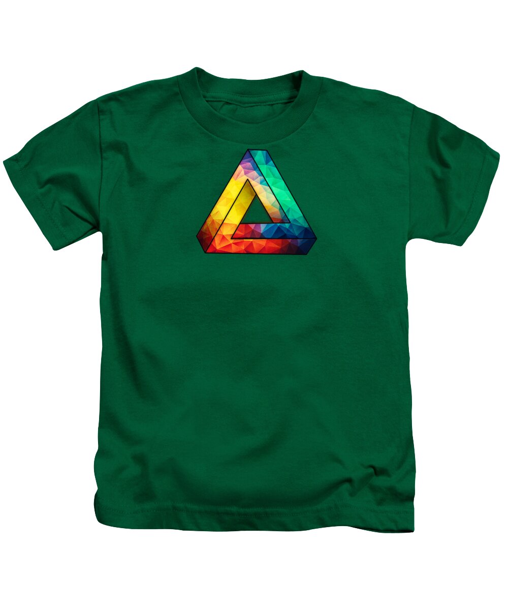 Abstract Kids T-Shirt featuring the digital art Abstract Color Wave Flash by Philipp Rietz