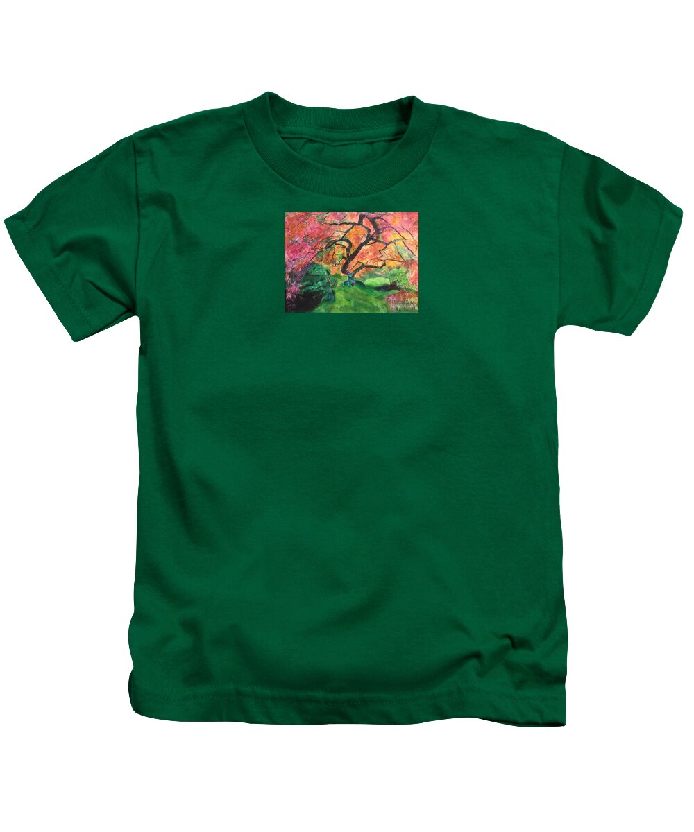 Tree Kids T-Shirt featuring the painting Embrace by Kate Conaboy