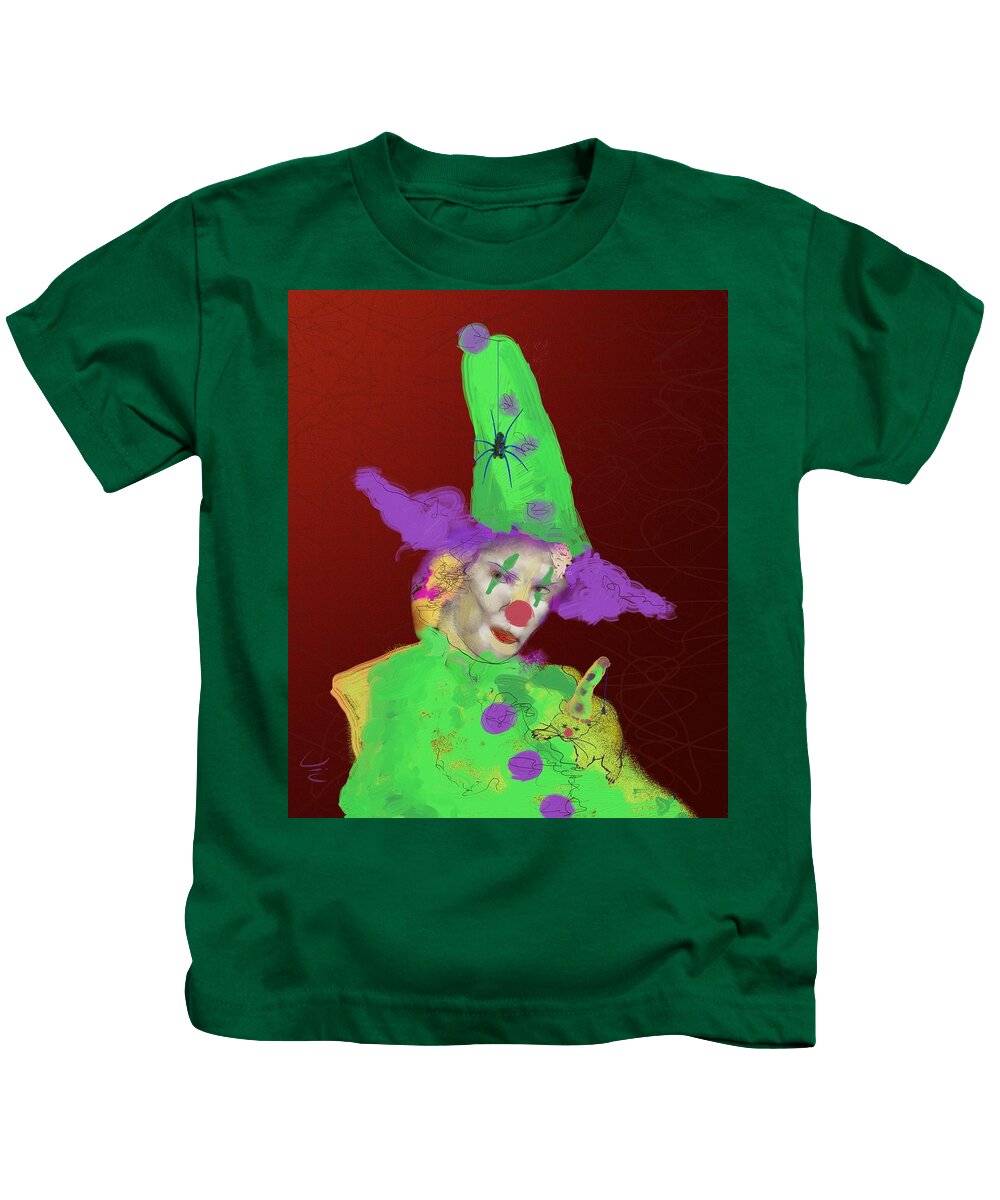 Victor Shelley Kids T-Shirt featuring the painting Madge IN Costume by Victor Shelley