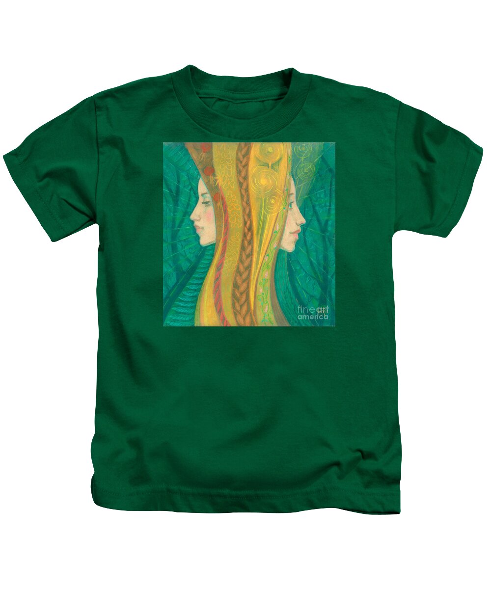 Summer Kids T-Shirt featuring the painting Summer by Julia Khoroshikh