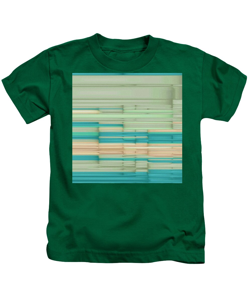 Art Kids T-Shirt featuring the digital art Stacked Sheets by David Hansen