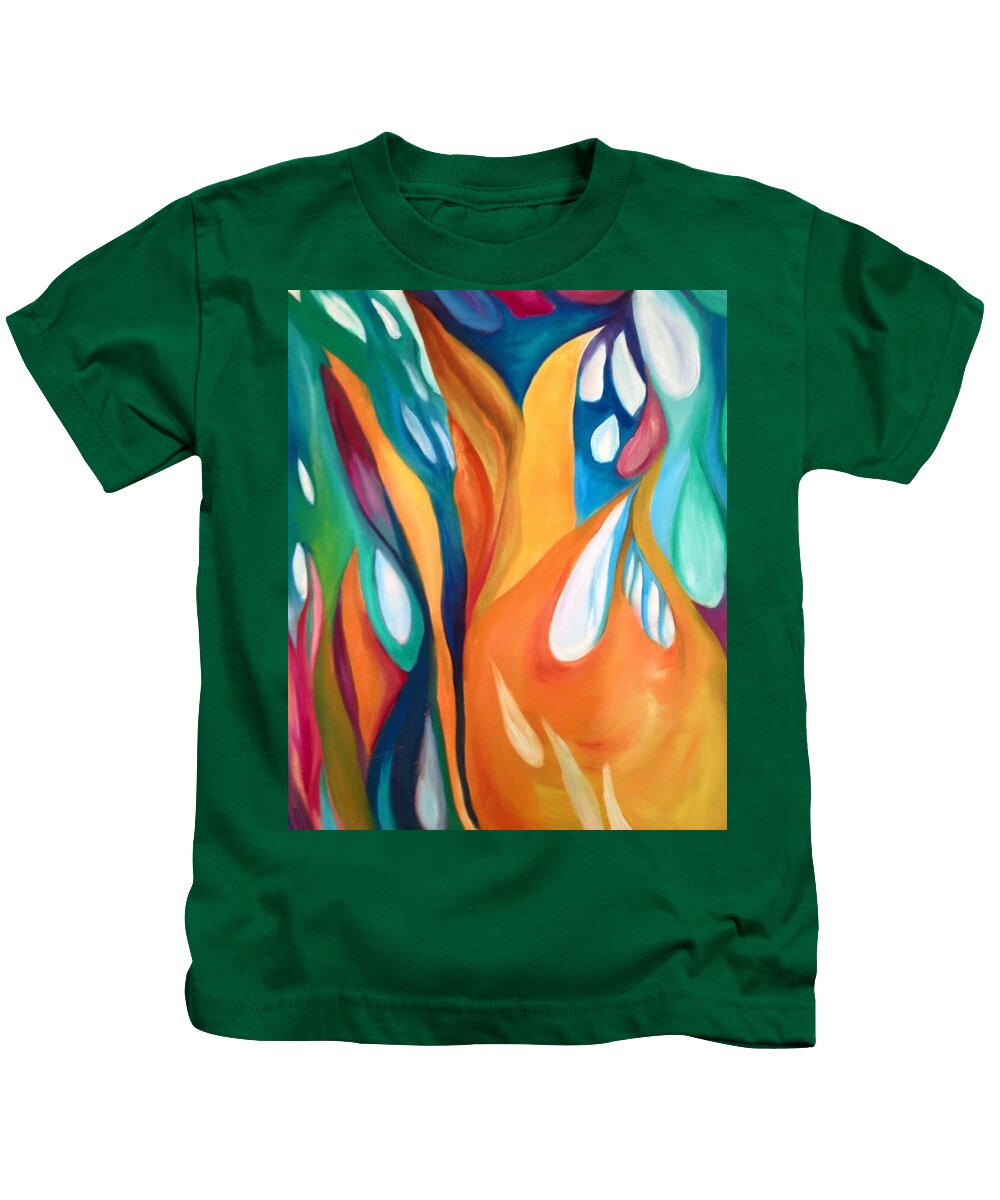 Tears Kids T-Shirt featuring the painting Tears by Judy Dimentberg