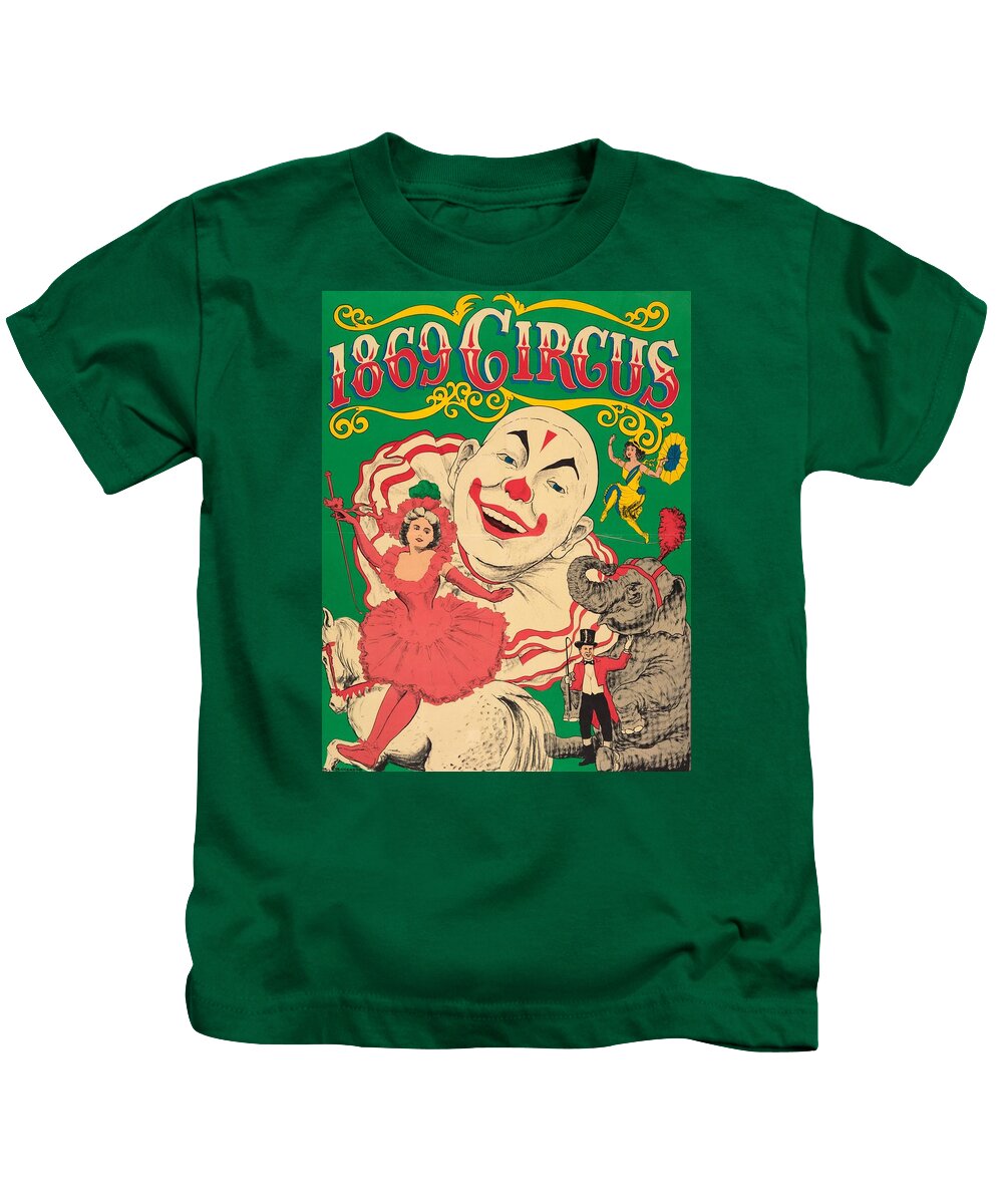 Americana Kids T-Shirt featuring the digital art 1869 Circus by Kim Kent