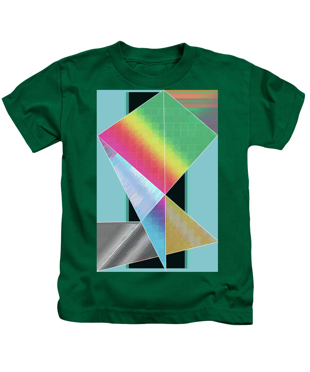 Abstract Kids T-Shirt featuring the digital art Abstract Graphic Design by John Haldane