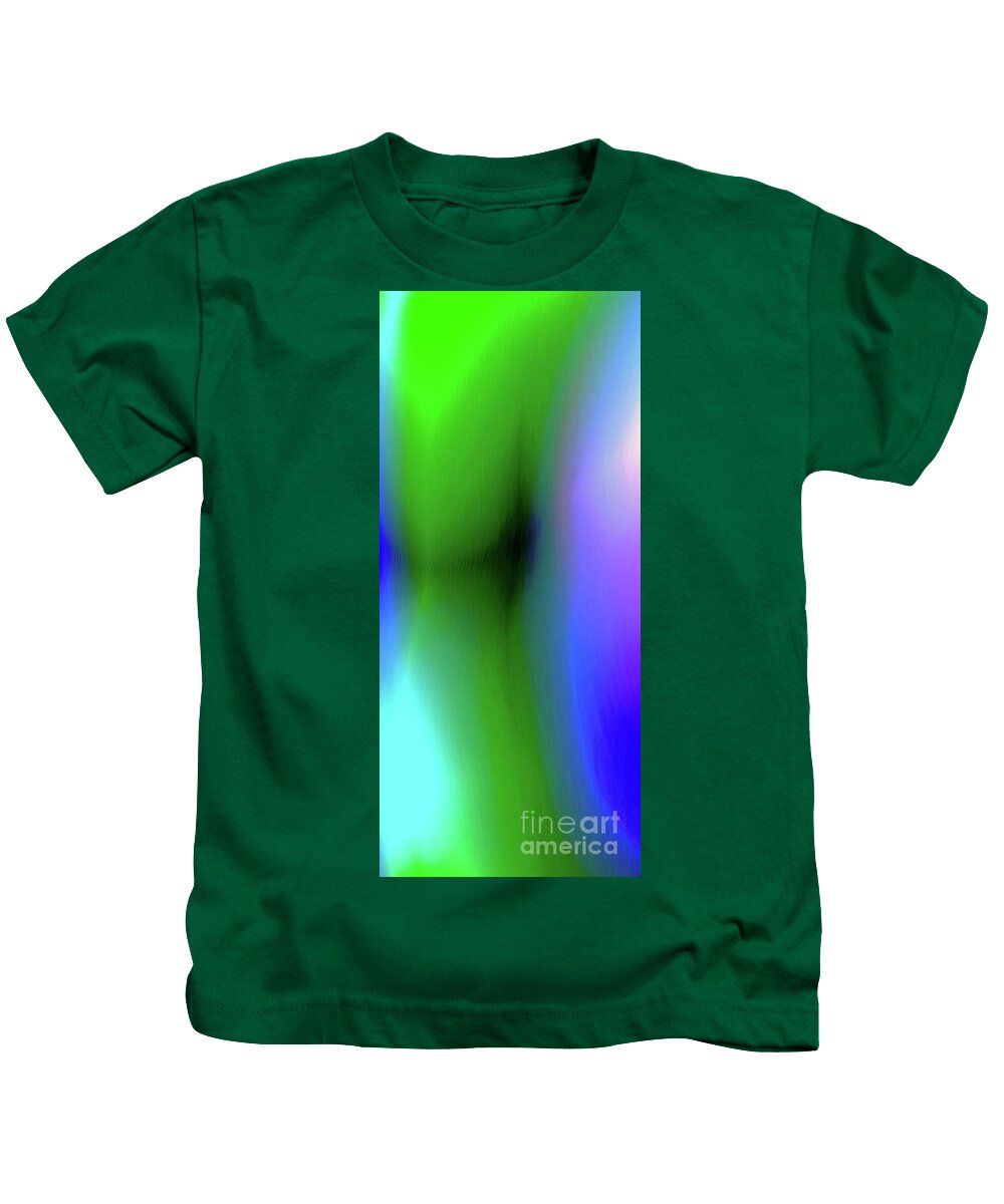 Glowing Vivid Kids T-Shirt featuring the digital art Alienzation by Glenn Hernandez