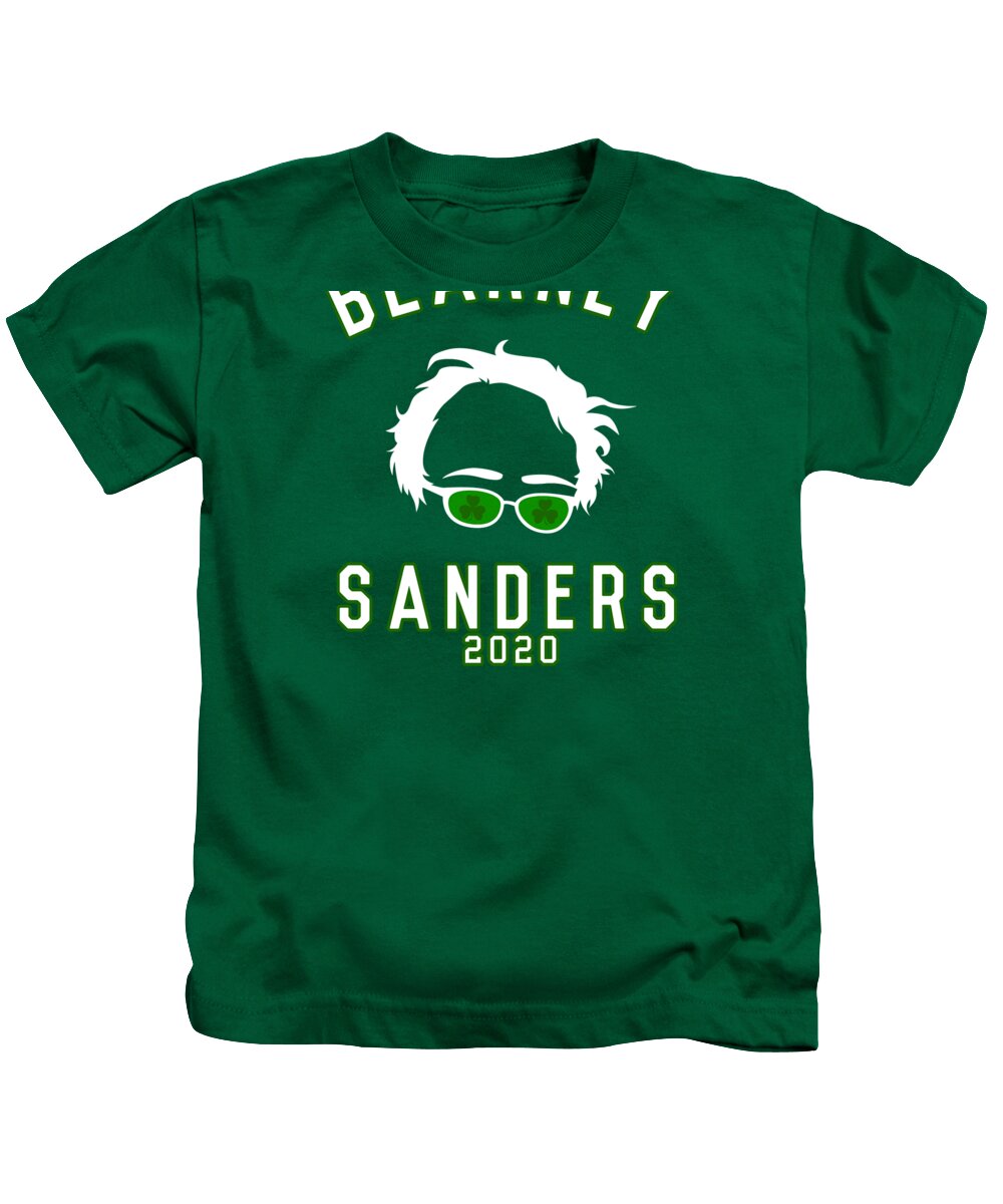 St Patricks Day Kids T-Shirt featuring the digital art Blarney Sanders 2020 Bernie St Patricks Day by Flippin Sweet Gear
