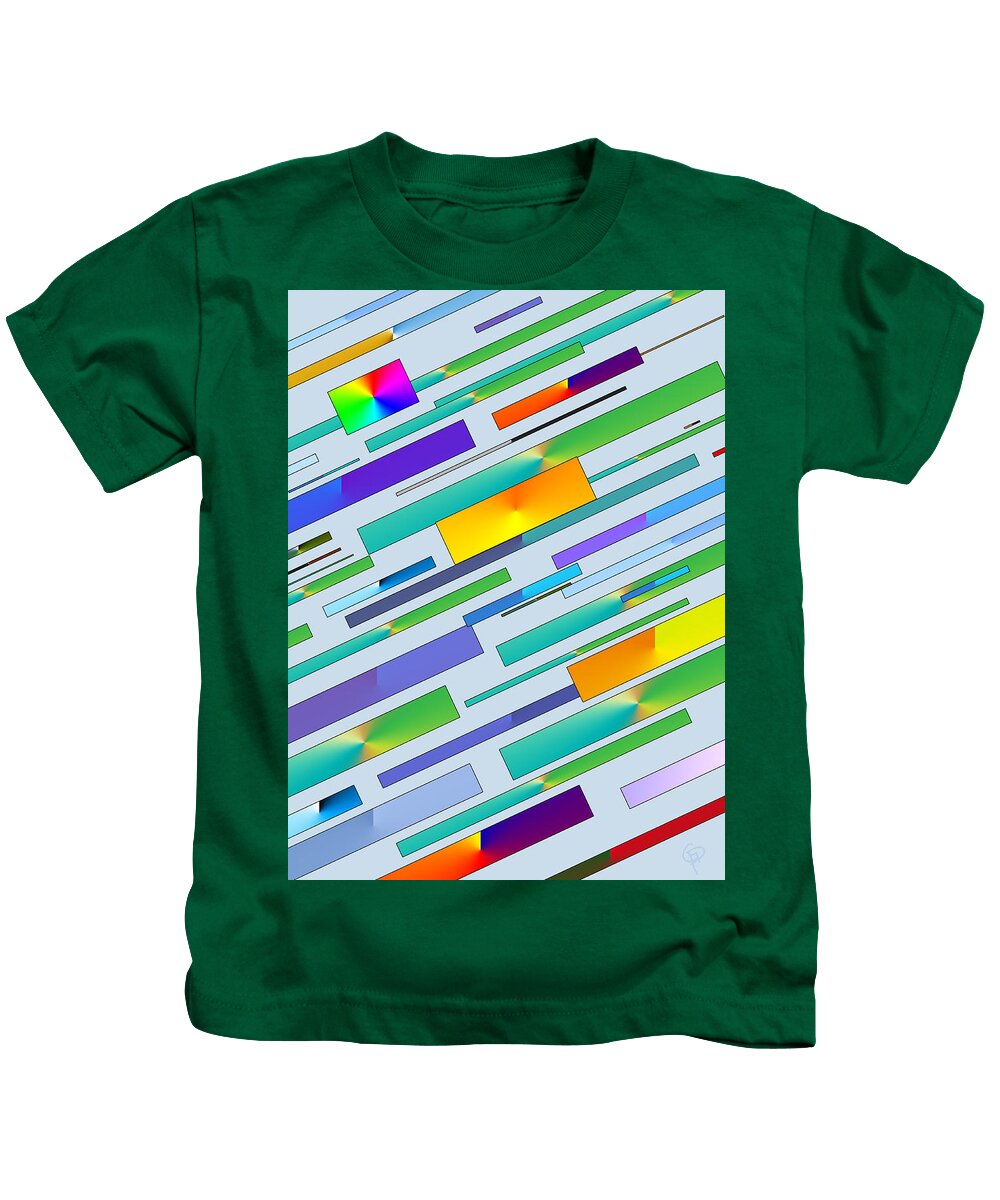 Digital Image Kids T-Shirt featuring the digital art Gradienta by George Pennington