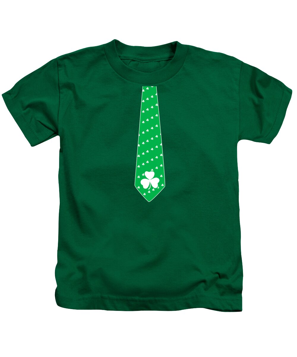 Funny Kids T-Shirt featuring the digital art Irish St Patricks Tie by Flippin Sweet Gear