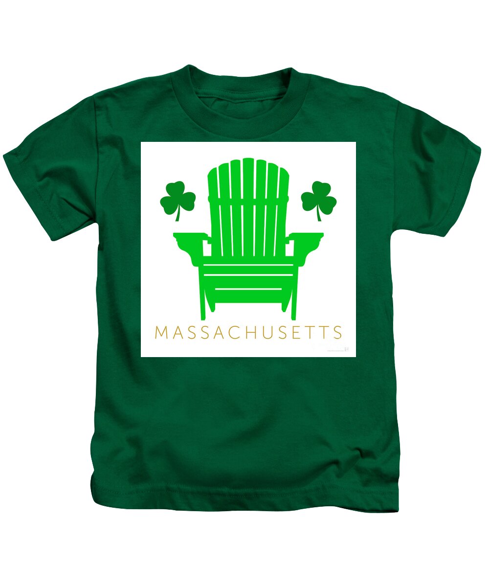 Massachusetts Kids T-Shirt featuring the digital art Massachusetts by Sam Brennan