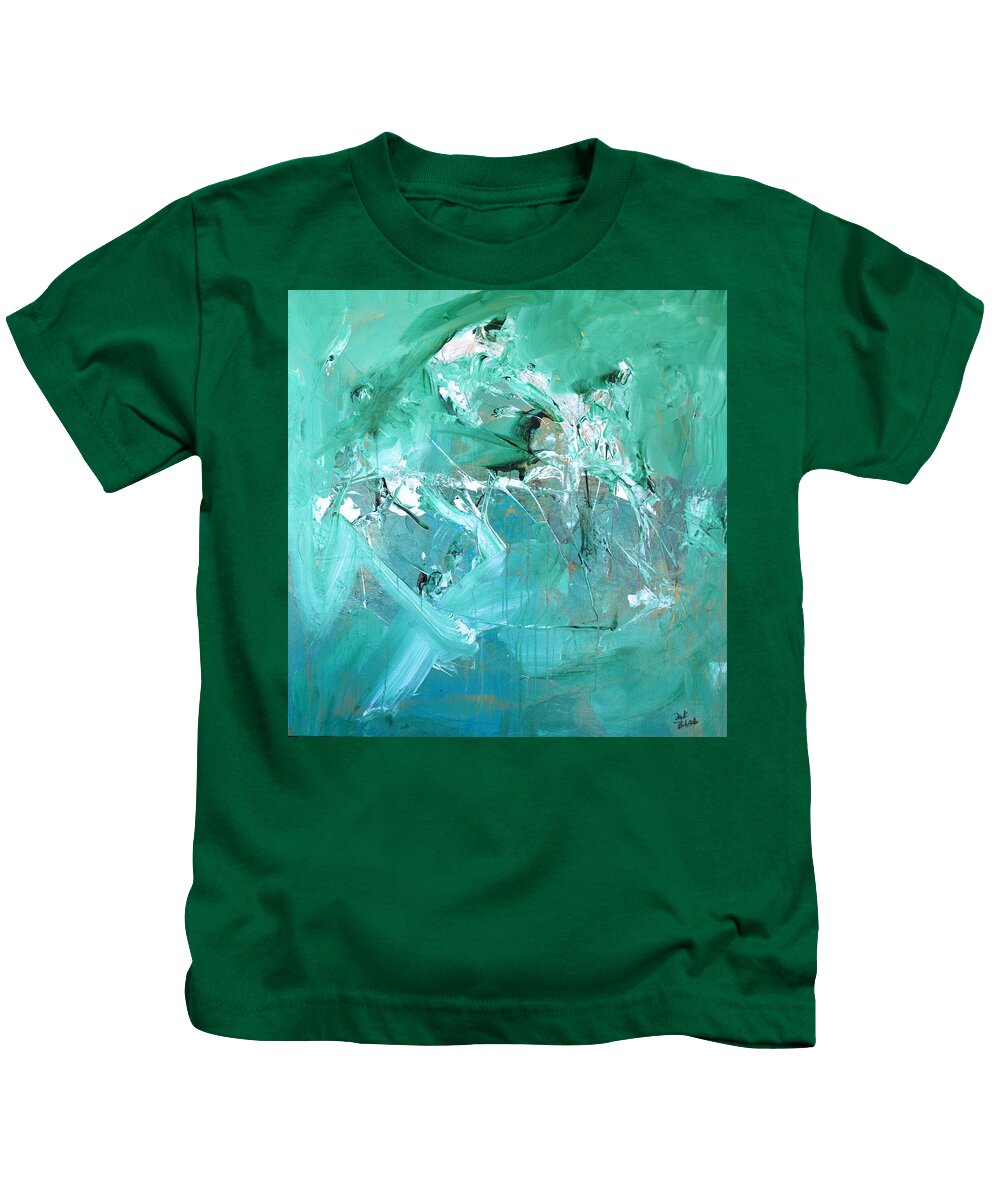  Kids T-Shirt featuring the painting No Mind #3 by Dick Richards