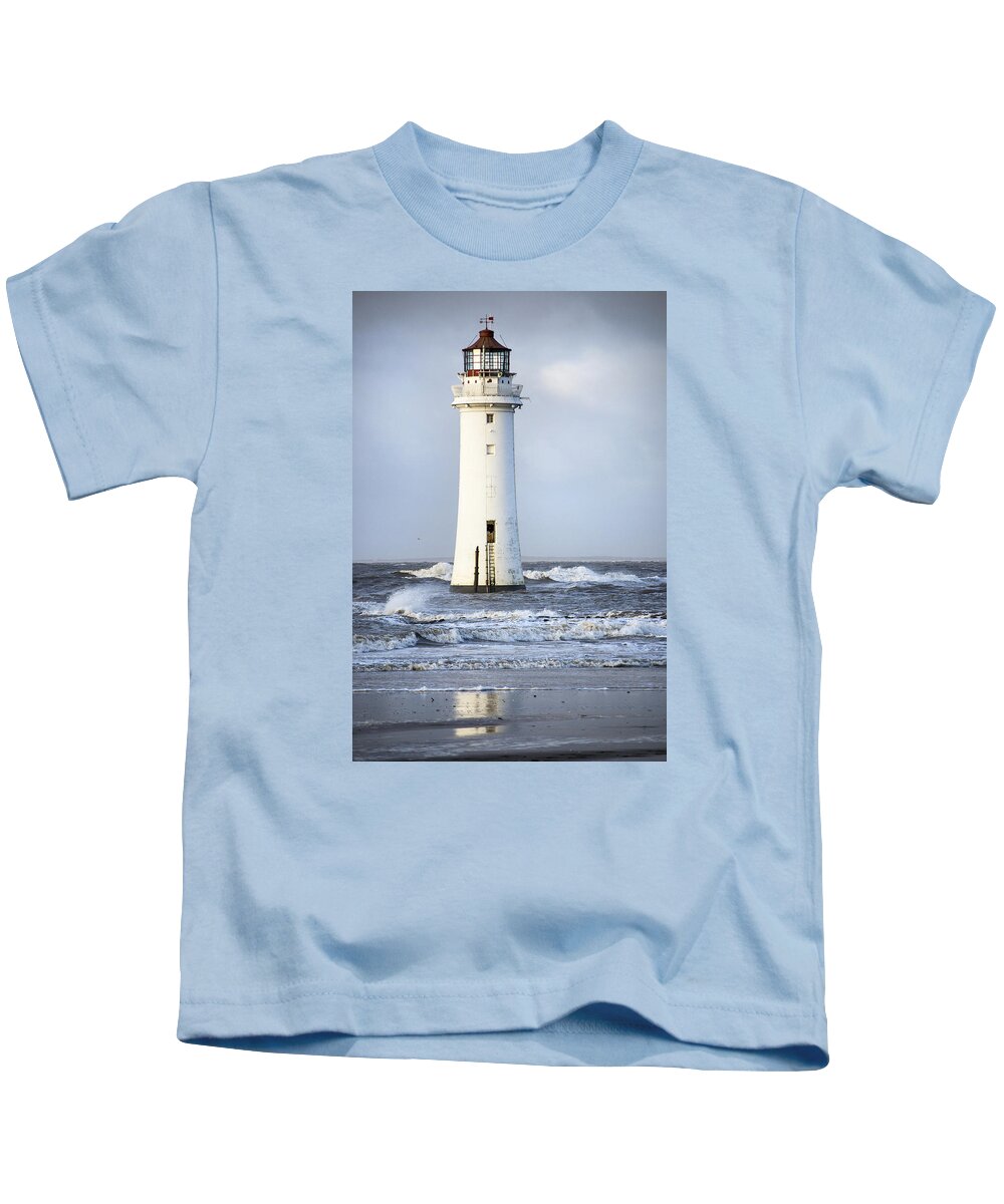 Storm Kids T-Shirt featuring the photograph Fort Perch Lighthouse by Spikey Mouse Photography