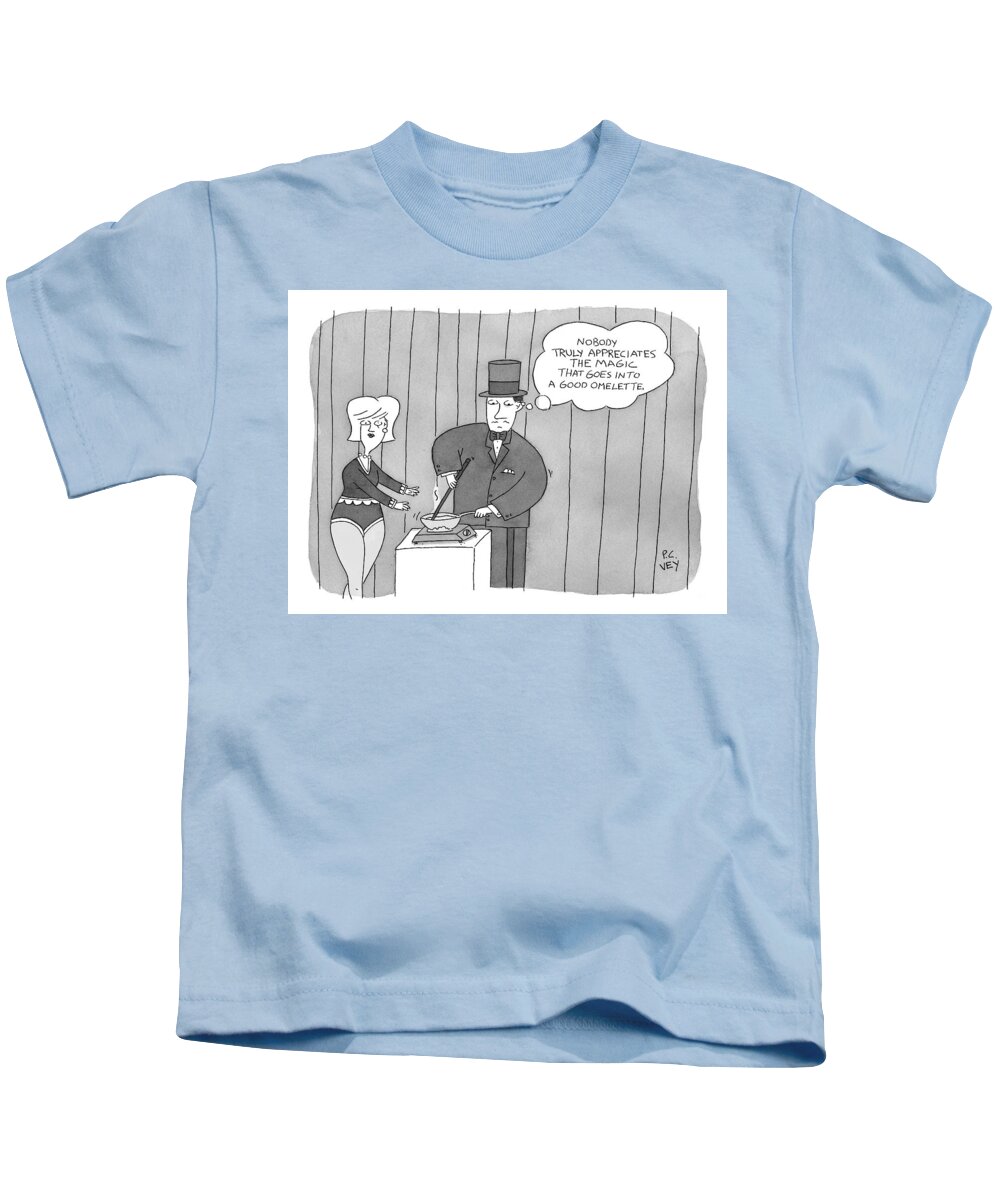 Magic Kids T-Shirt featuring the drawing A Magician Is Seen by Peter C. Vey