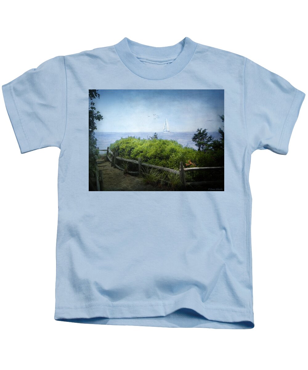 Cape_cod Kids T-Shirt featuring the photograph A song of what will be... by Lianne Schneider