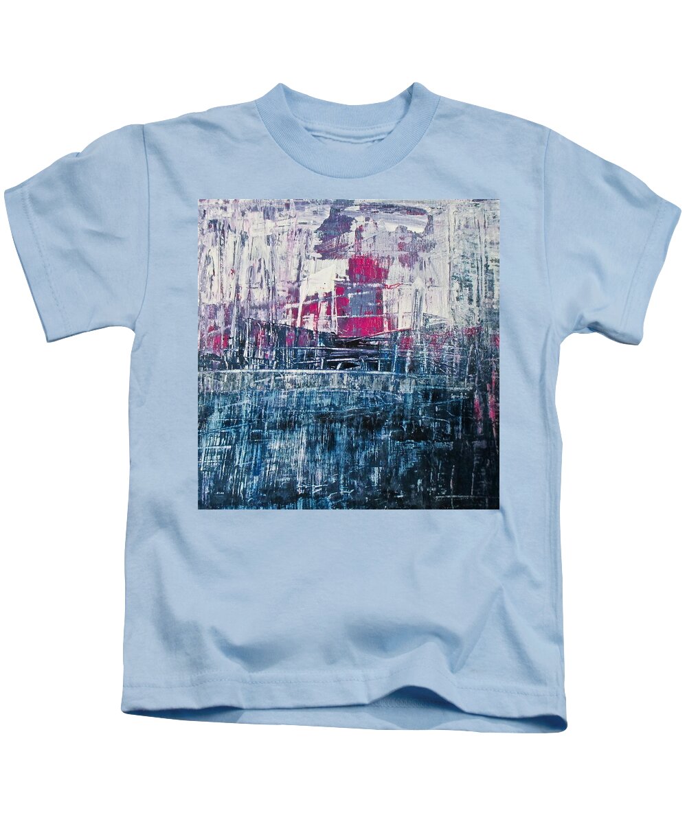 House Kids T-Shirt featuring the painting Almost to the Canadian Border by Janice Nabors Raiteri