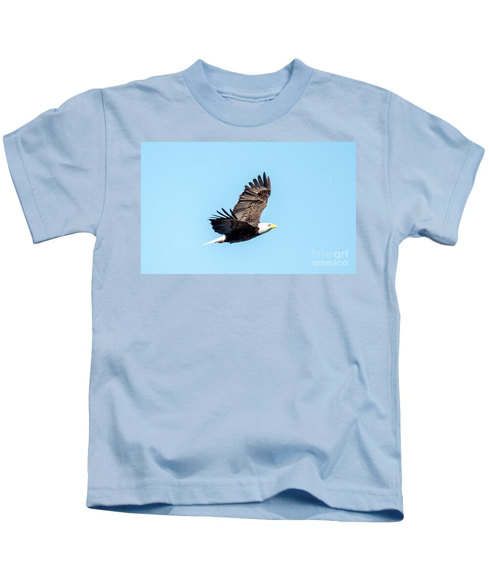 Bird Kids T-Shirt featuring the photograph Baby Blue Sky by Cheryl Baxter