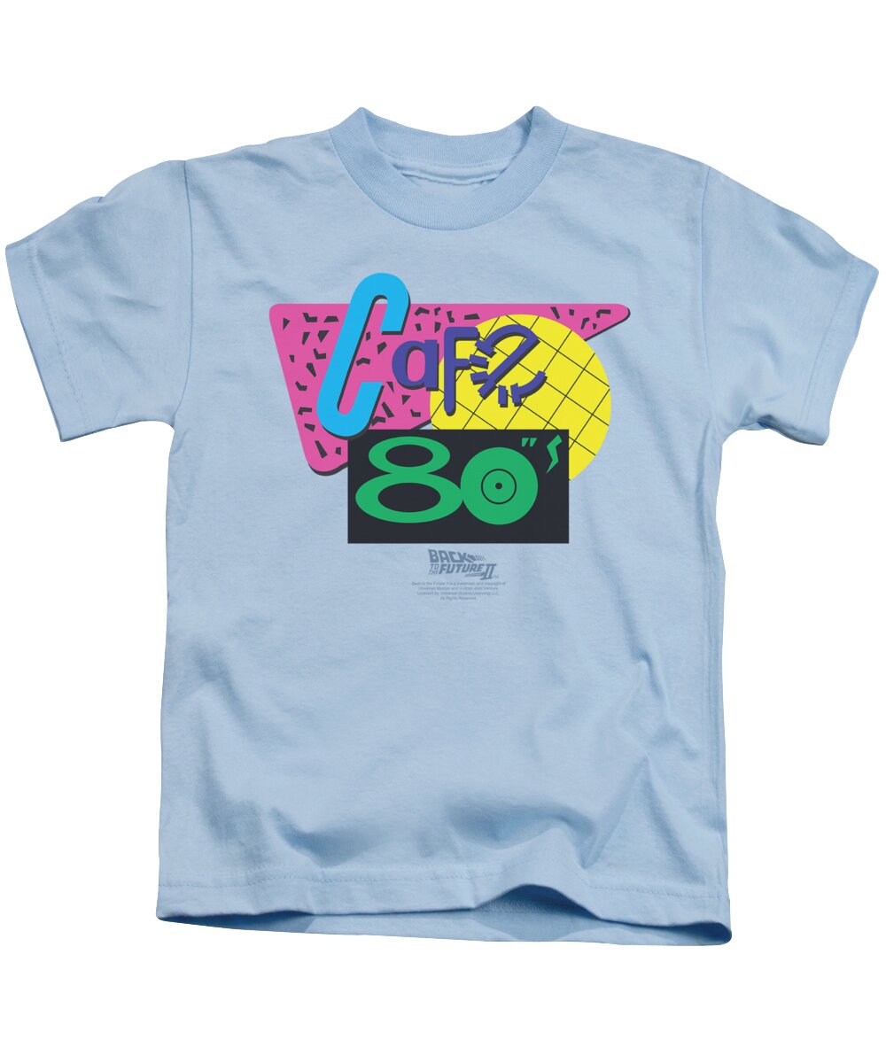  Kids T-Shirt featuring the digital art Back To The Future II - Cafe 80's by Brand A