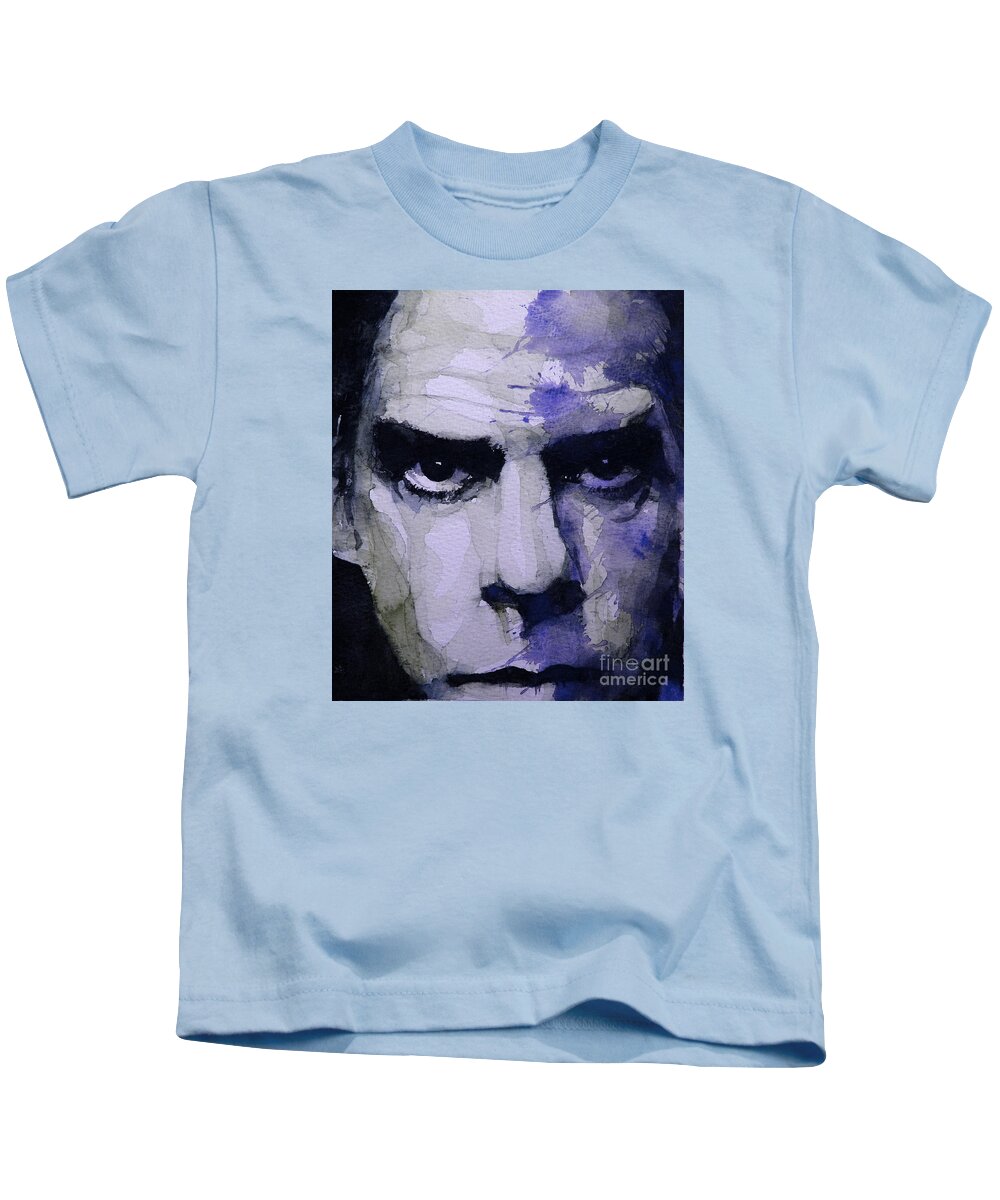 Nick Cave Kids T-Shirt featuring the painting Bad Seed by Paul Lovering