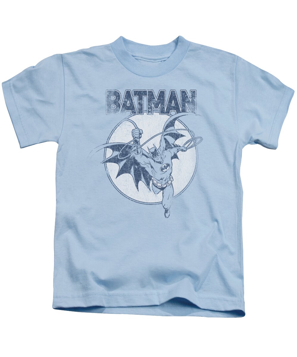 Batman Kids T-Shirt featuring the digital art Batman - Swinging Bat by Brand A