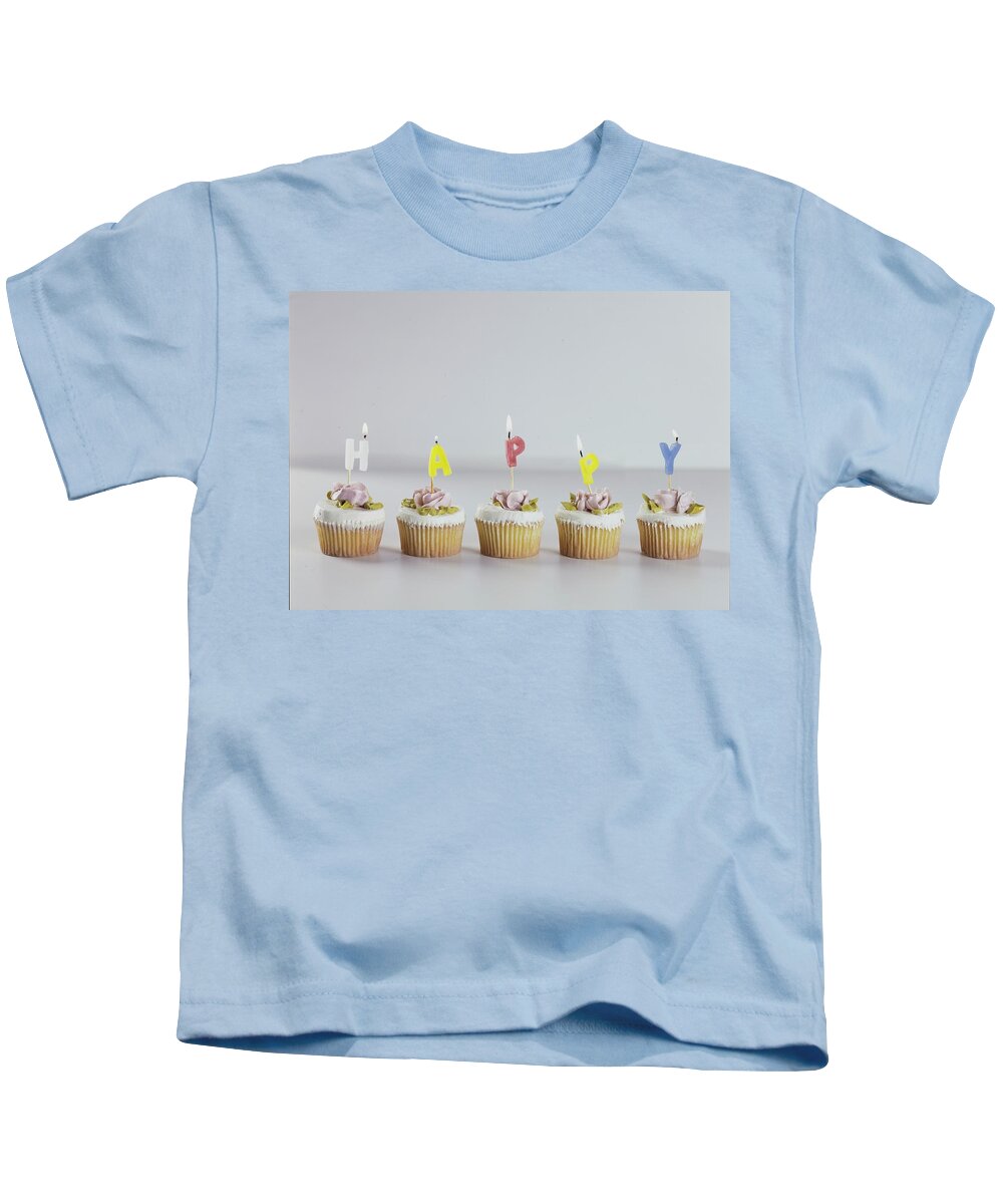 Cooking Kids T-Shirt featuring the photograph Birthday Cupcakes by Romulo Yanes
