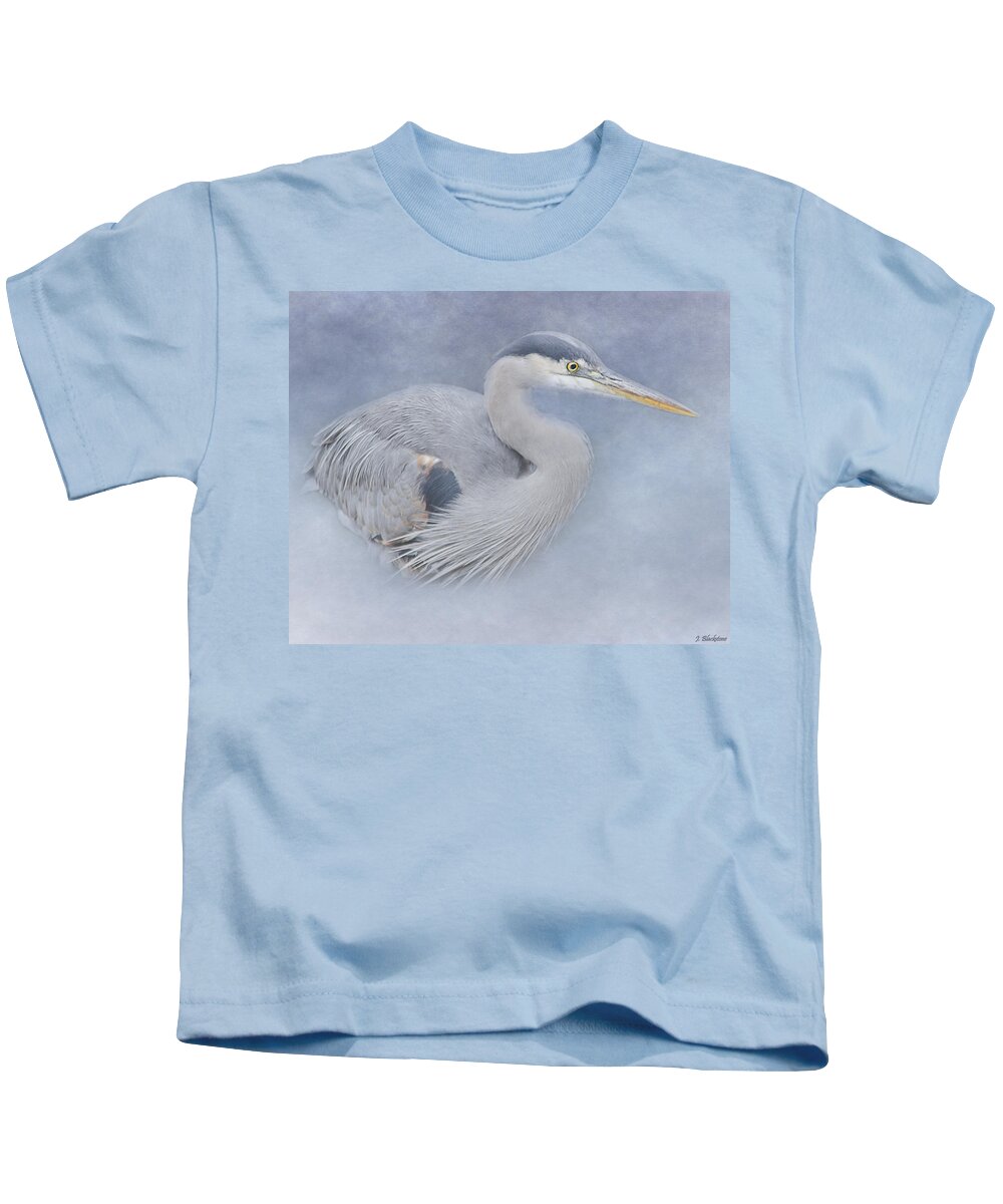 Creativity Kids T-Shirt featuring the photograph Blue Heron Art - Creativity by Jordan Blackstone
