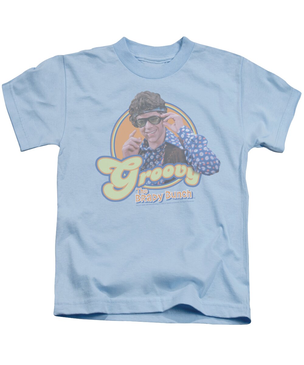 Brady Bunch Kids T-Shirt featuring the digital art Brady Bunch - Groovy Greg by Brand A