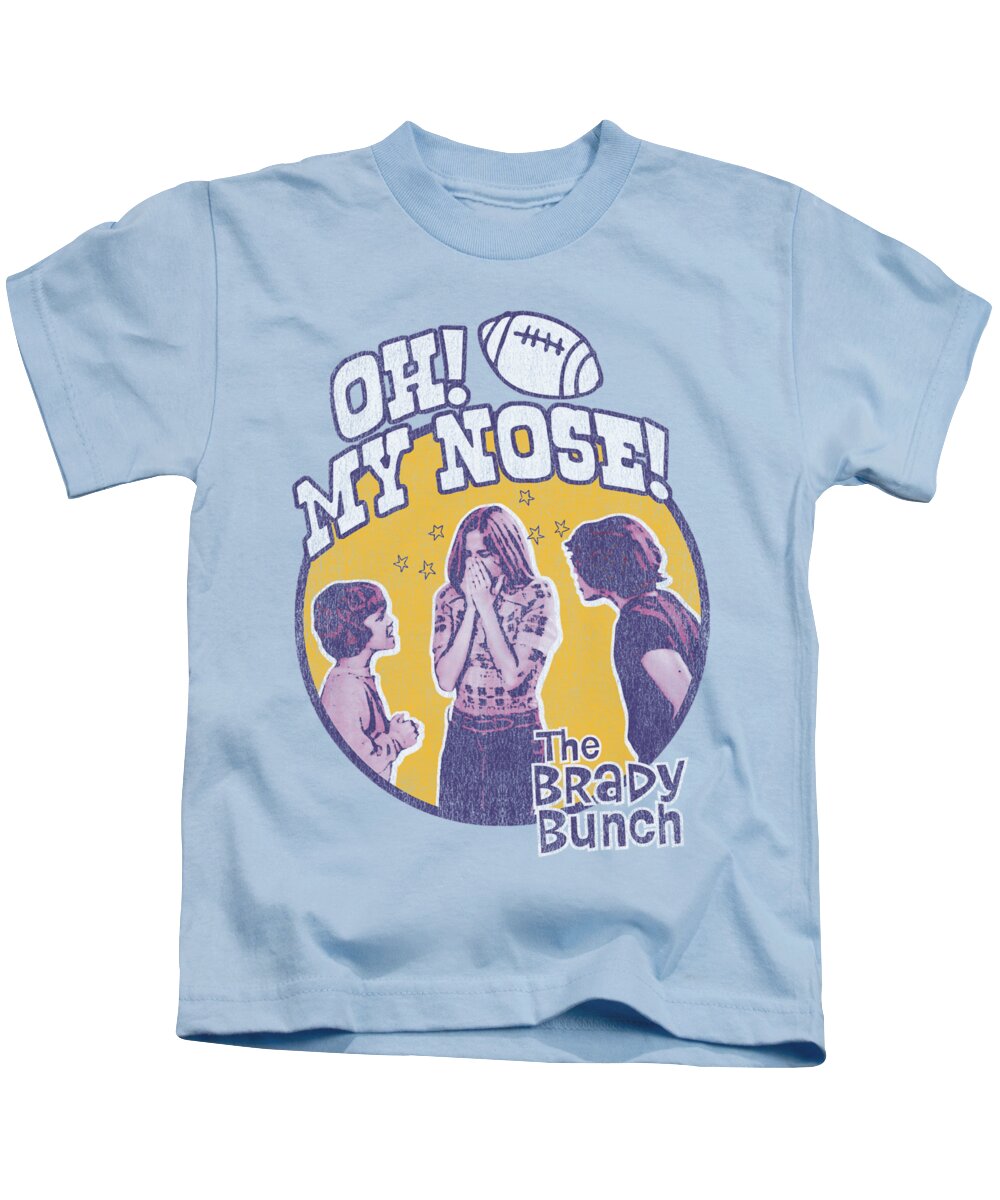 Brady Bunch Kids T-Shirt featuring the digital art Brady Bunch - My Nose by Brand A