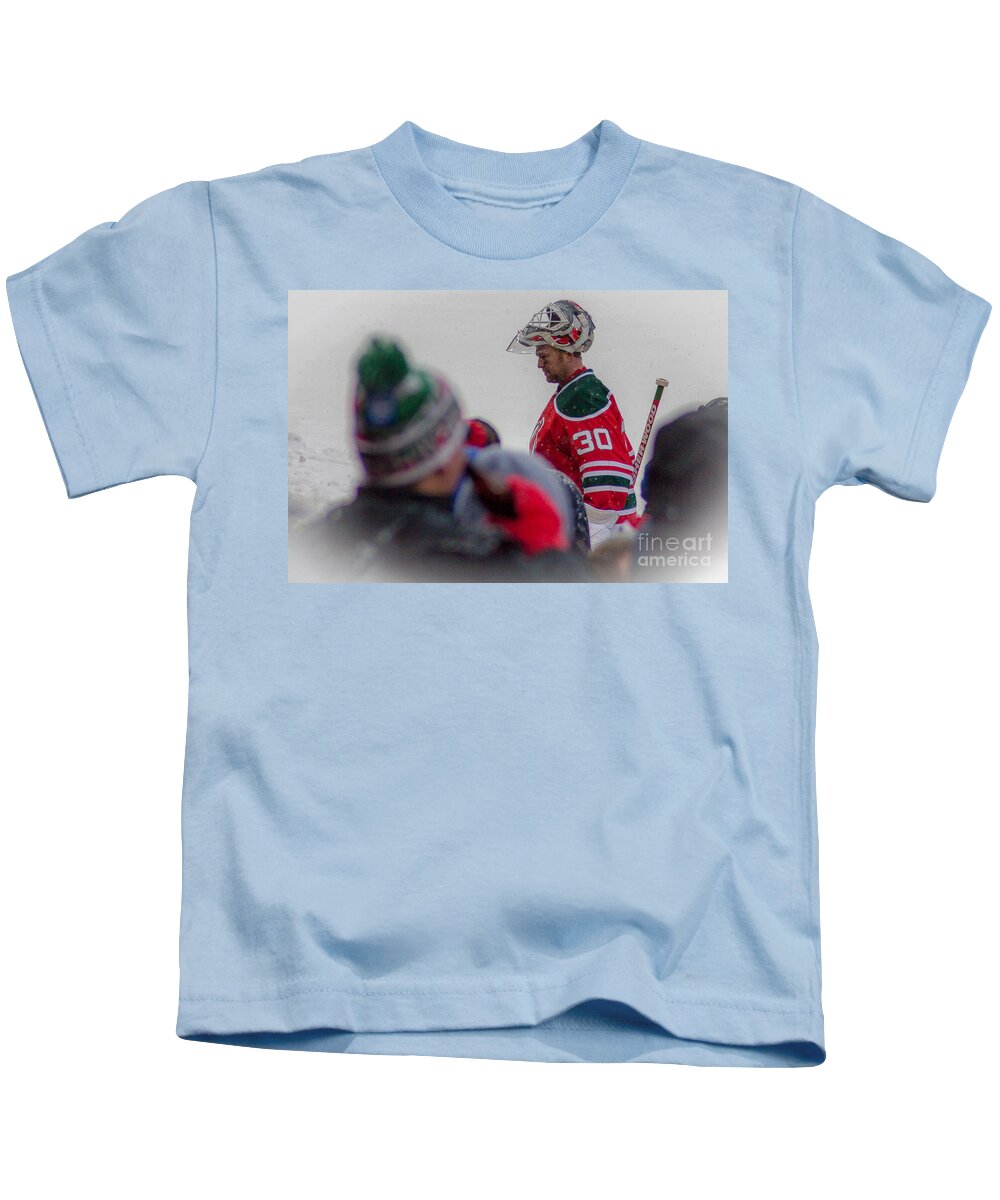 Martin Brodeur Kids T-Shirt featuring the photograph Brodeur by David Rucker
