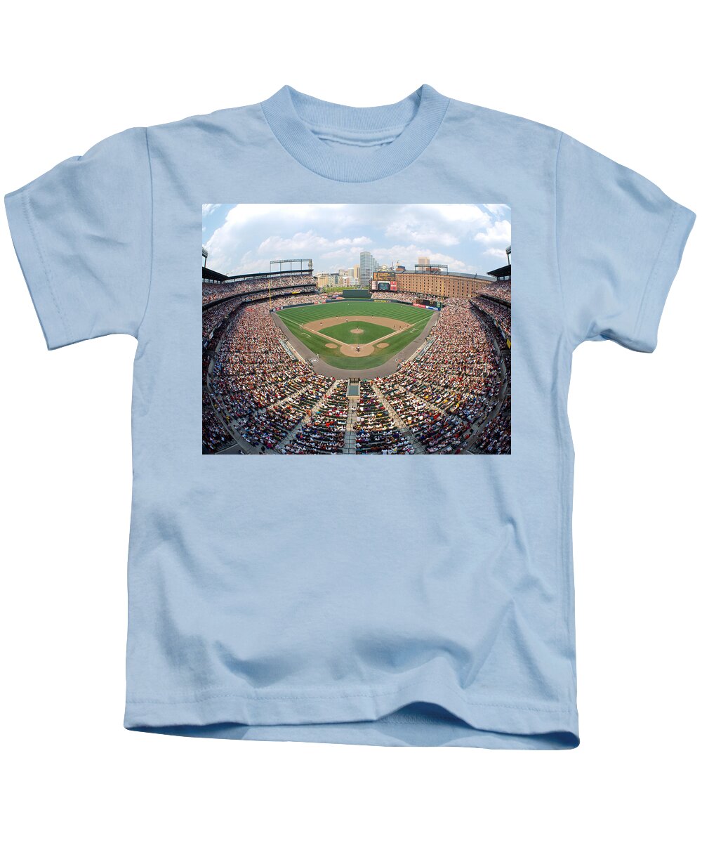 Photography Kids T-Shirt featuring the photograph Camden Yards Baltimore Md by Panoramic Images