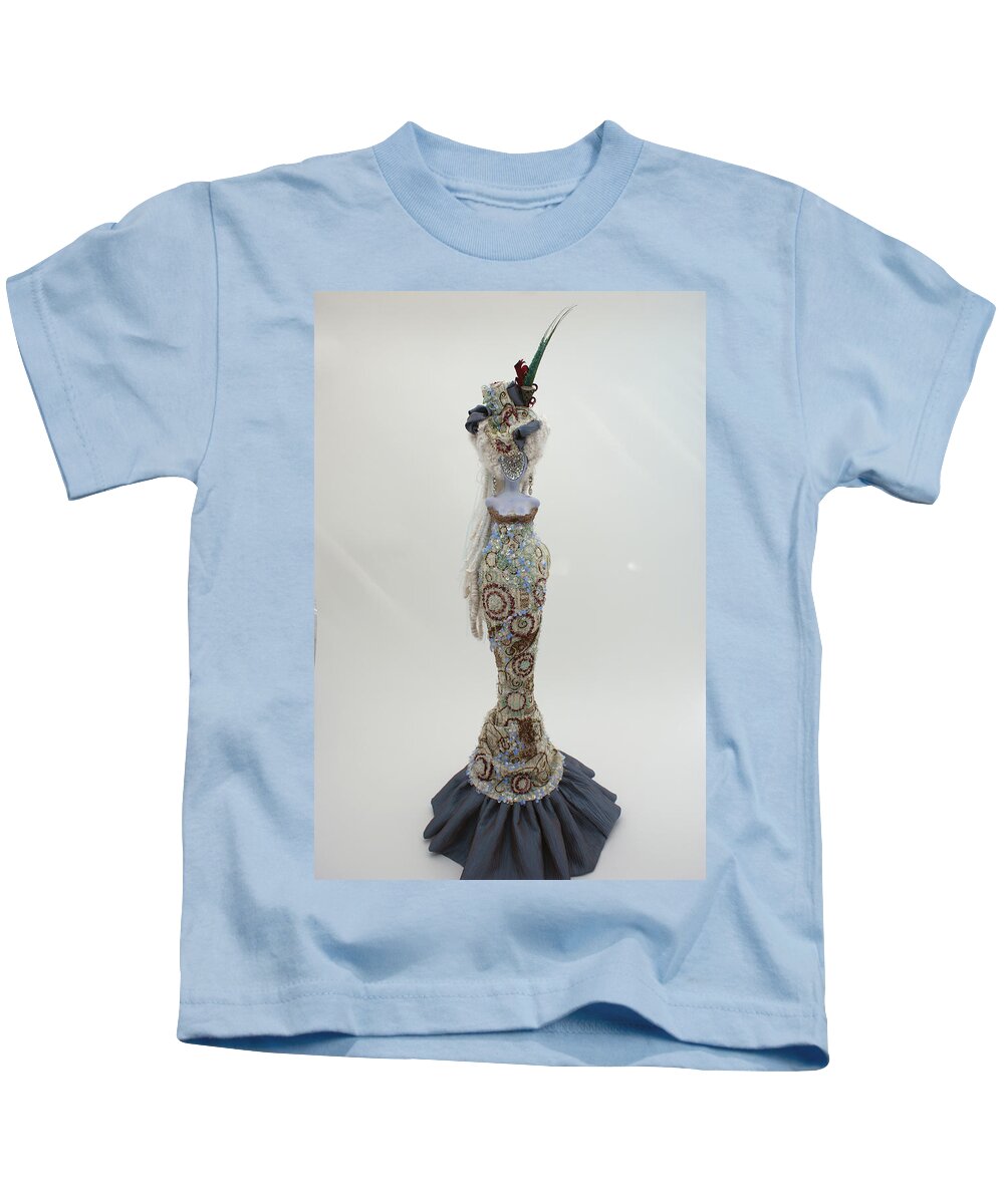 Countess M Kids T-Shirt featuring the sculpture Countess M by Judy Henninger