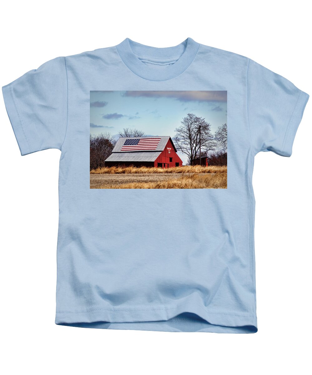 Flag Kids T-Shirt featuring the photograph Country Pride by Cricket Hackmann