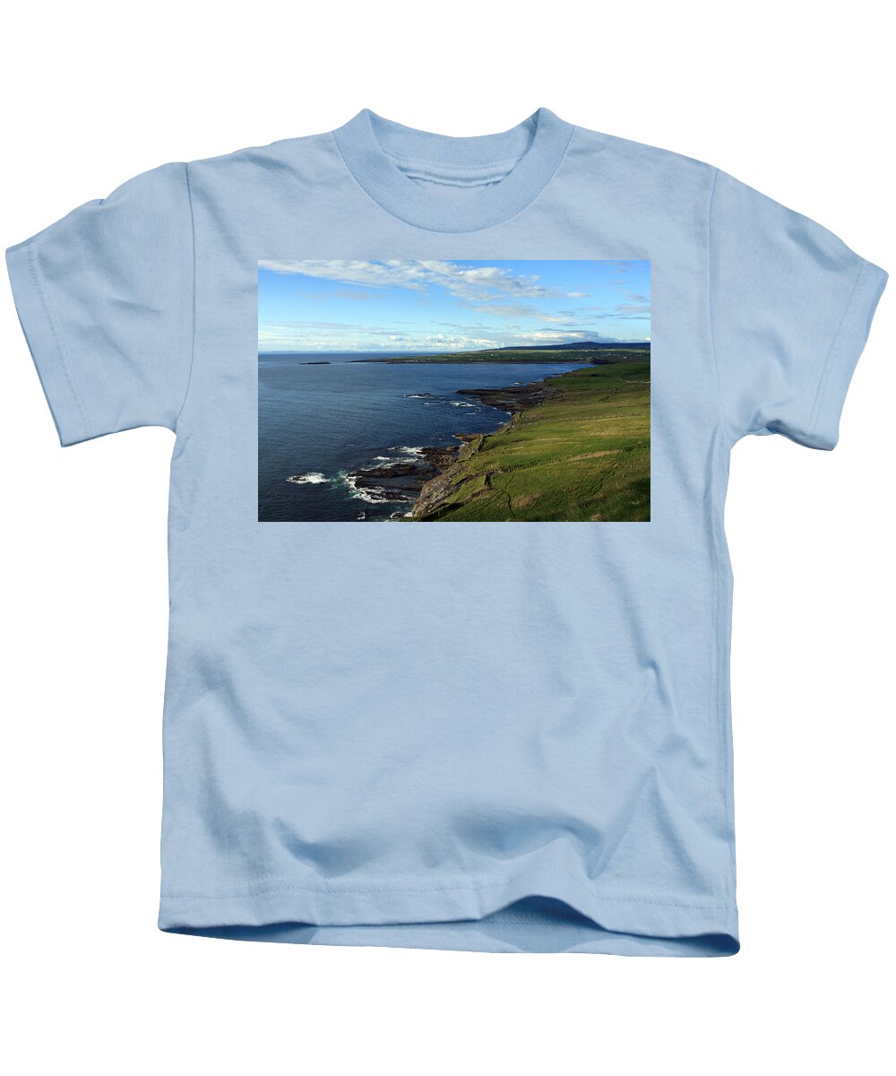 Ireland Kids T-Shirt featuring the photograph County Clare Coast by Aidan Moran