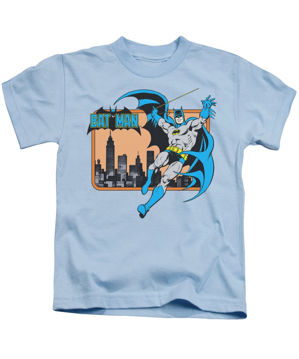 Dc Comics Kids T-Shirt featuring the digital art Dc - Batman In The City by Brand A