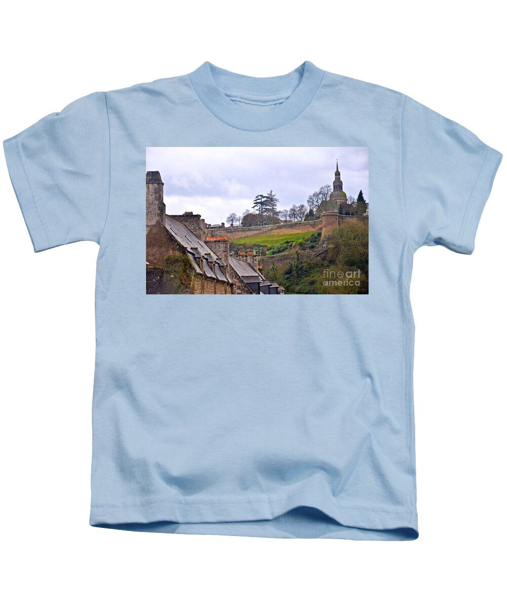 Dinan Kids T-Shirt featuring the photograph Dinan reflection by PatriZio M Busnel