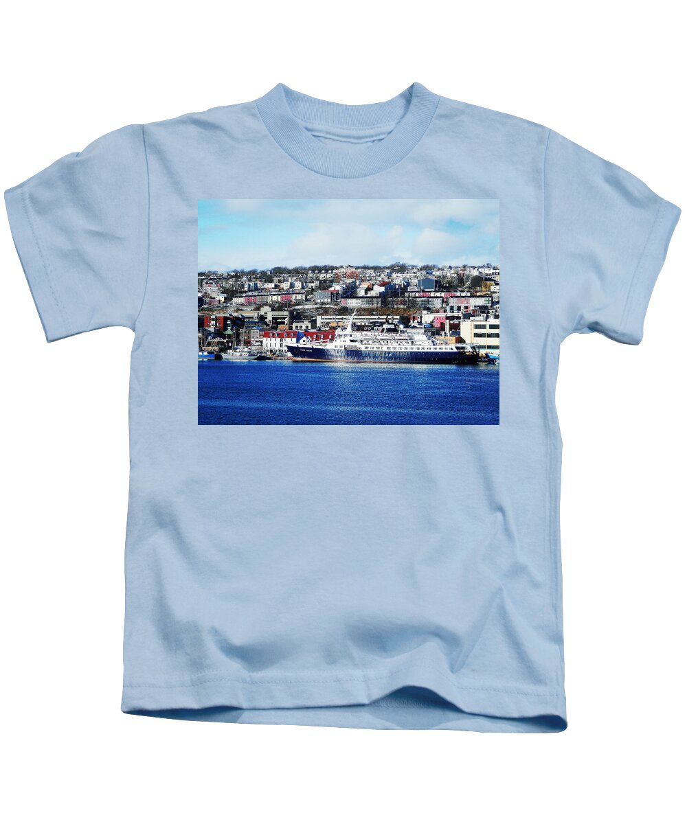 Downtown Kids T-Shirt featuring the photograph Downtown of St. John's by Zinvolle Art