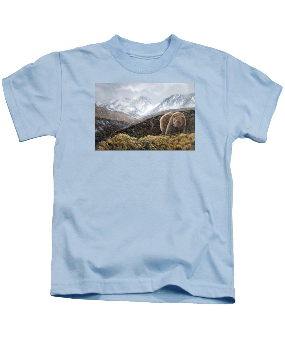 Nature Kids T-Shirt featuring the painting Driven to Rest by Donna Tucker