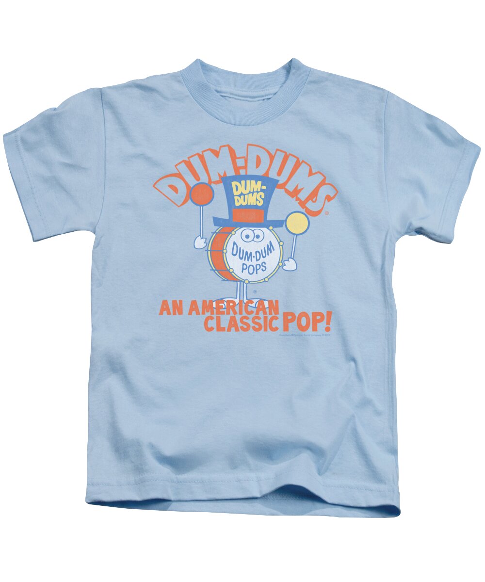 Dum Dums Kids T-Shirt featuring the digital art Dum Dums - Classic Pop by Brand A