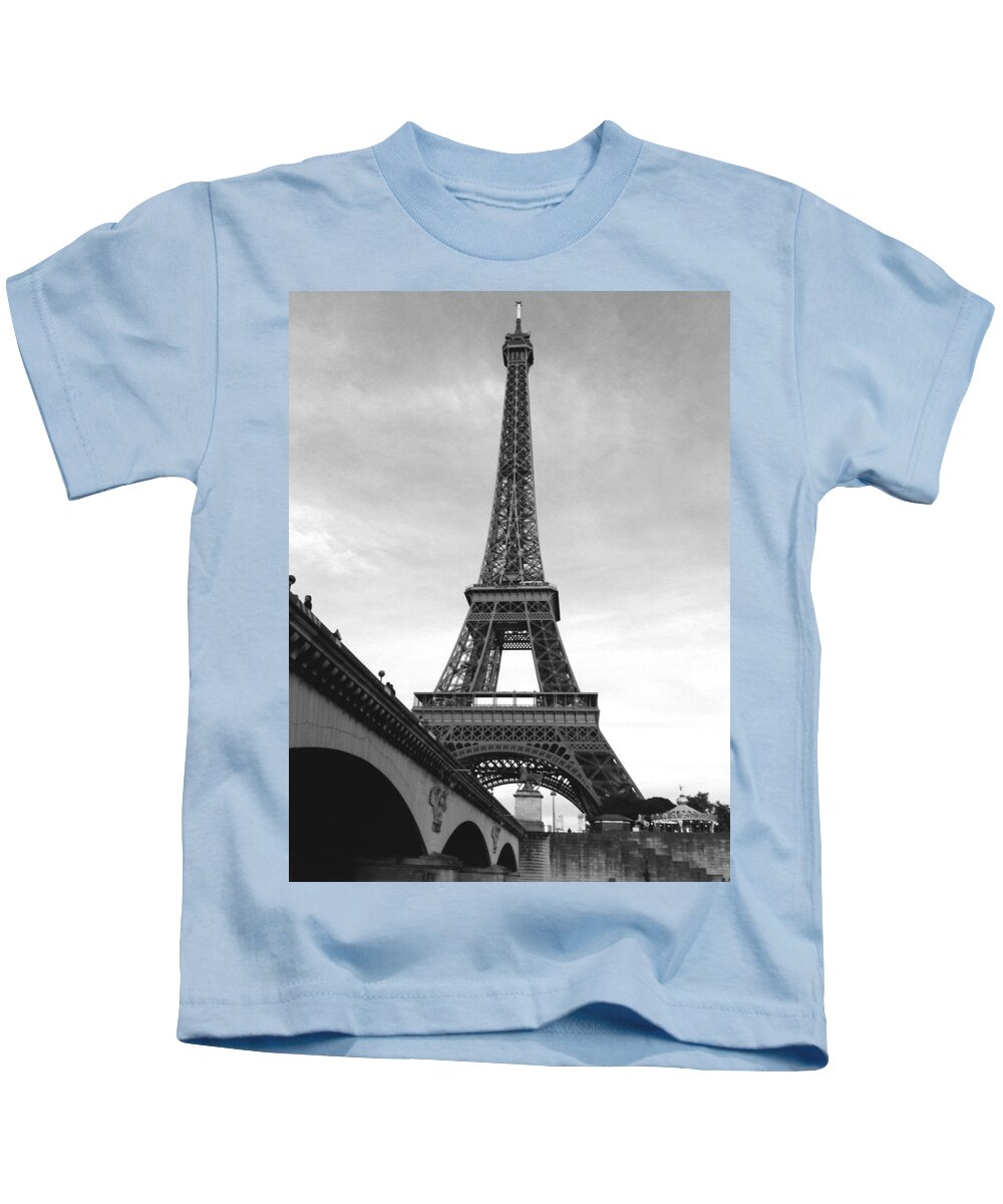 Paris Kids T-Shirt featuring the photograph Eiffel Classic by Kathy Corday